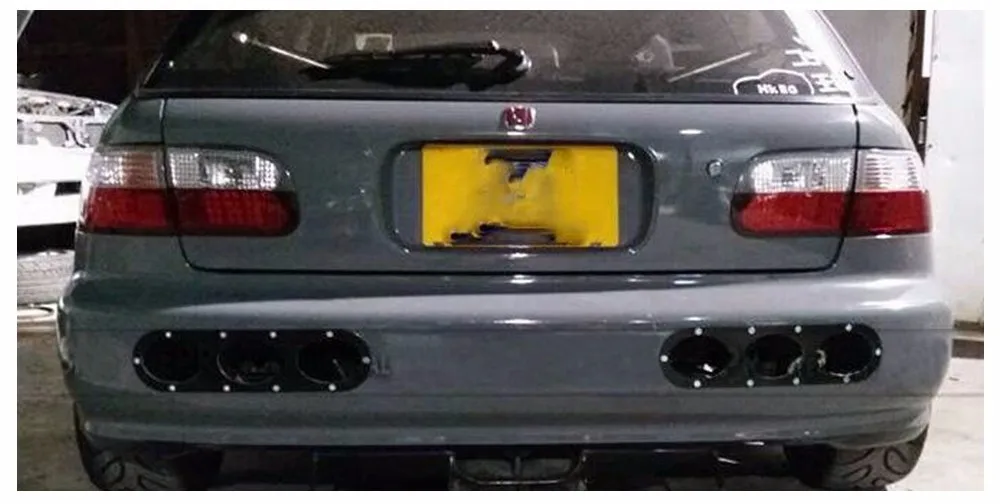 GEN PERFORMANCE - 2PC Black Rear Bumper Diffuser Panels – Universal Fit