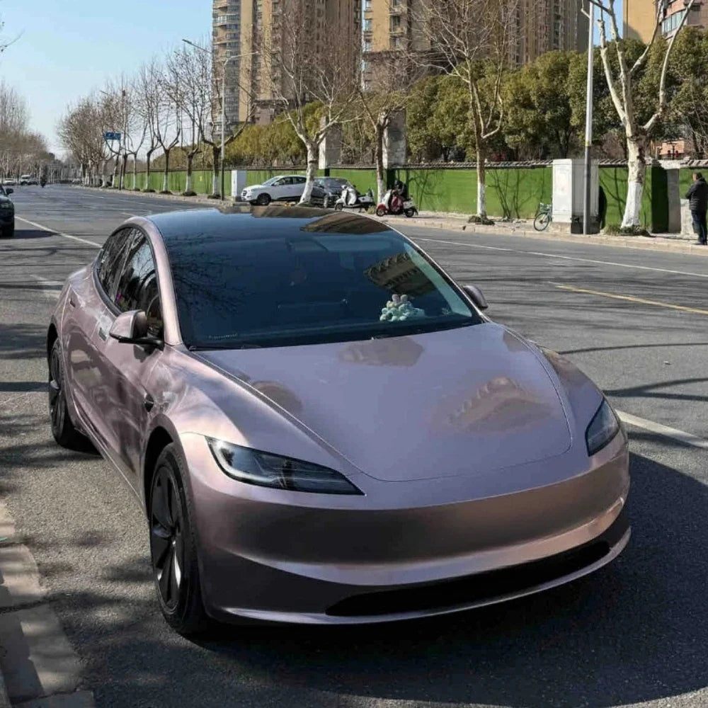 Precut Color Change PPF for Tesla Model 3 Highland (2024–2025) | Black & Glacier Blue PET Film