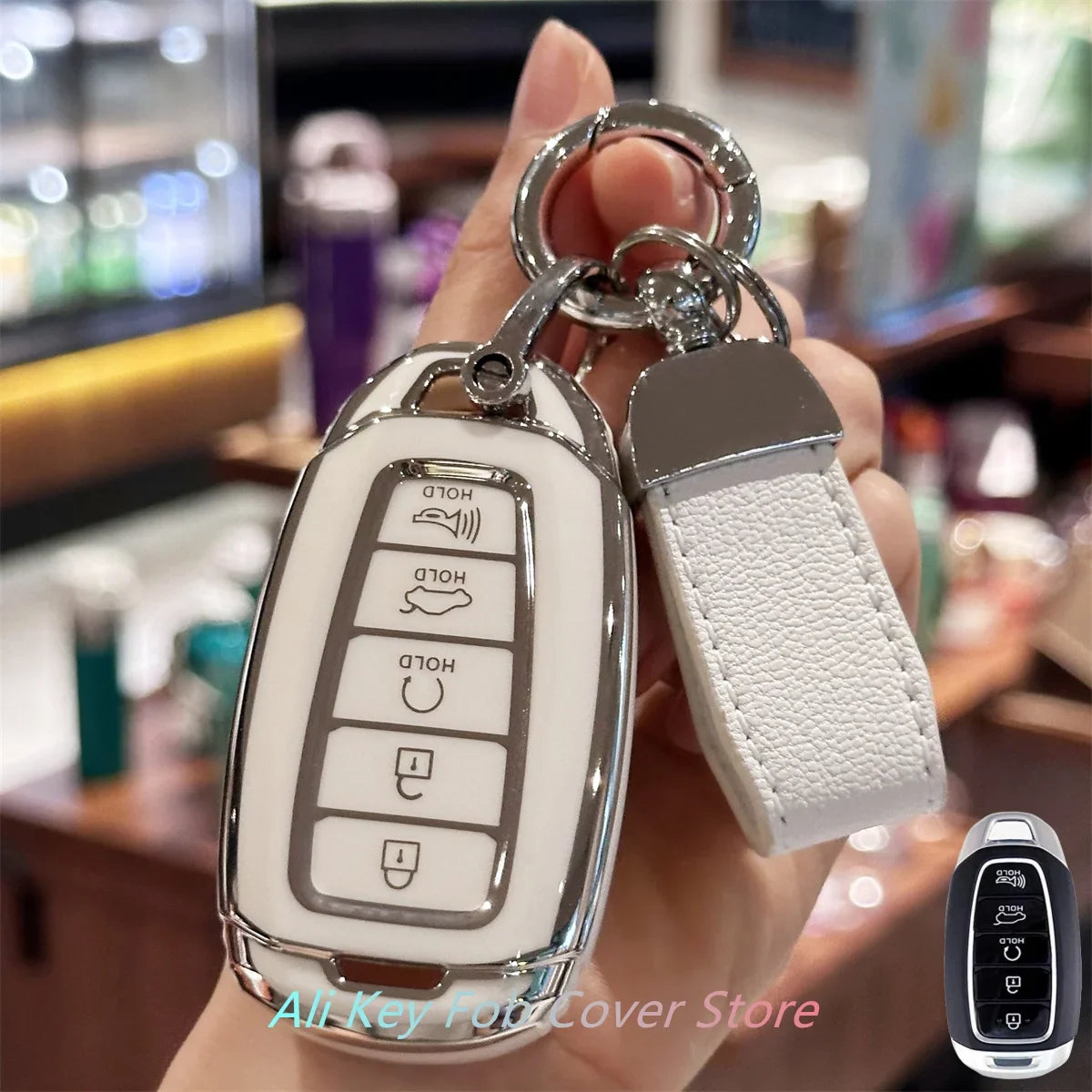 Hyundai Key Fob Cover TPU for Elantra GT Sport Santa Fe Palisade Kona