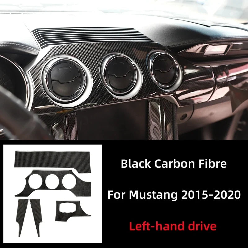 Carbon Fiber Dashboard Panel Trim for Ford Mustang GT (2015-2021) | Interior Decal Kit