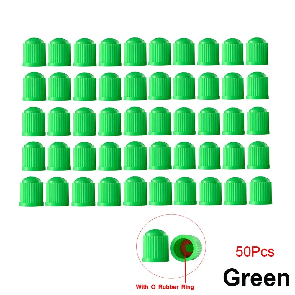 10/25/50/100Pcs Universal Plastic Tire Valve Caps for Cars, Trucks, Motorcycles, and Bicycles