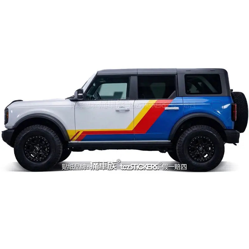 Full-Body Appearance Modification Sport Vinyl Decal Kit for Ford Bronco | Customized PVC Wrap