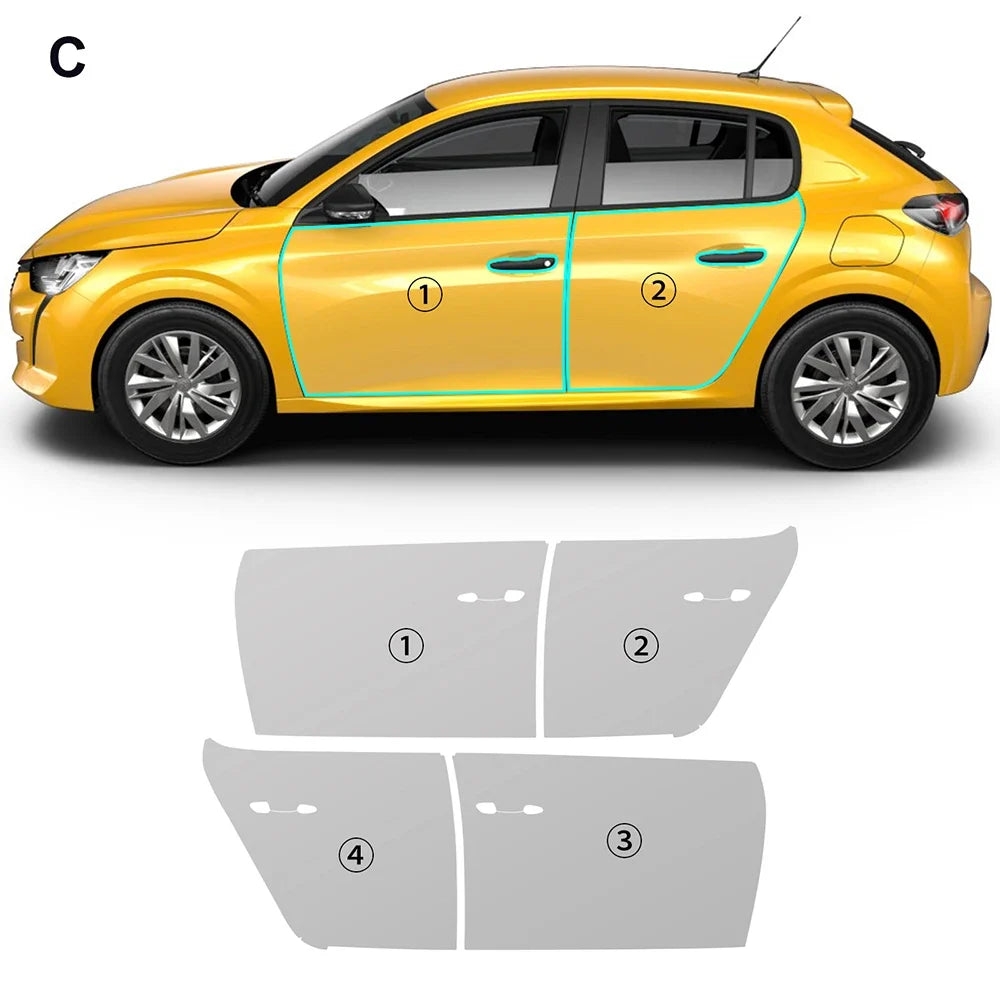 Precut PPF for Peugeot 208 (2019–2025) | TPU Paint Protection Film Clear Bra