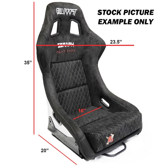 BULL BOOST Crema Ultra-Max Seraph Racing Bucket Seats with Slider Rails – Pair