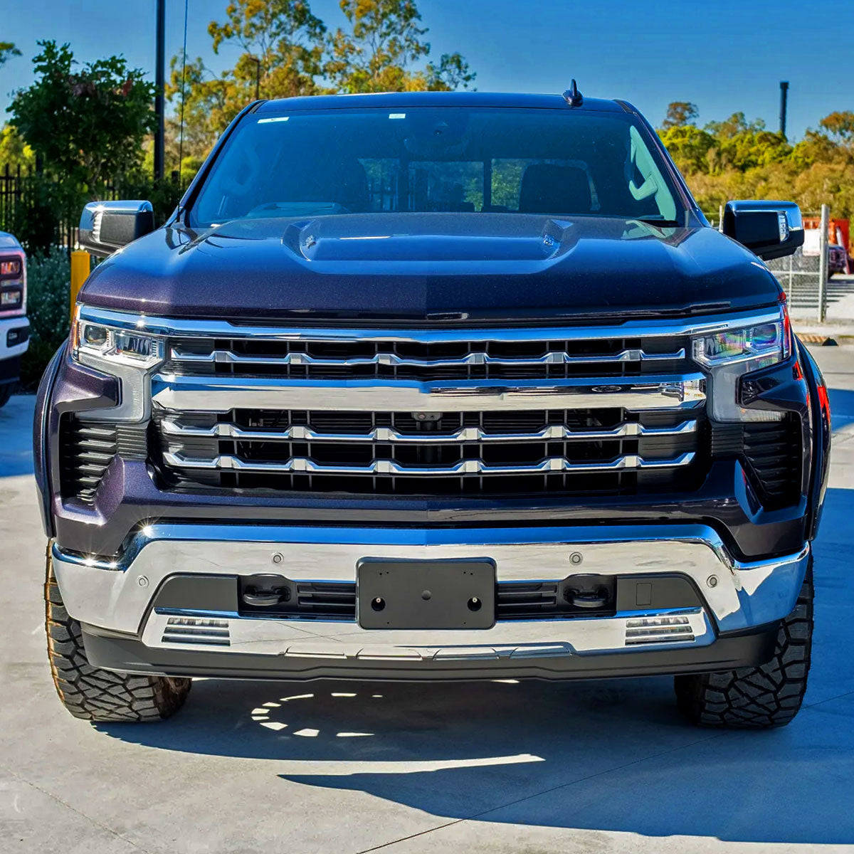 2022-2024 Chevrolet Silverado 1500 Chrome Front Bumper Lower Valance Skid Plate