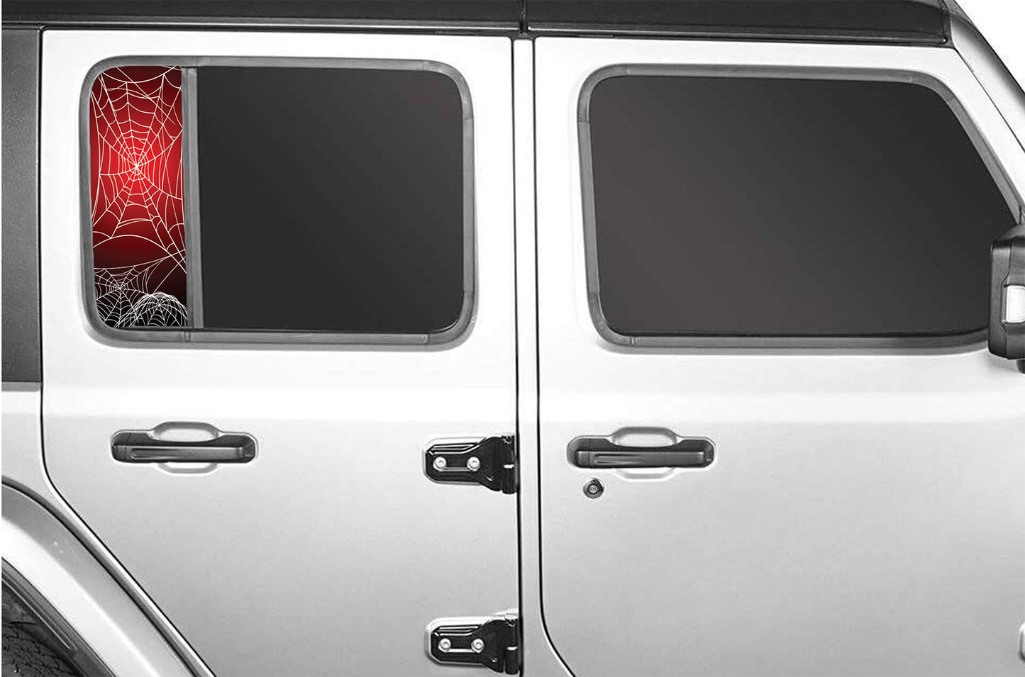 Side door window decal spiderwebs 193