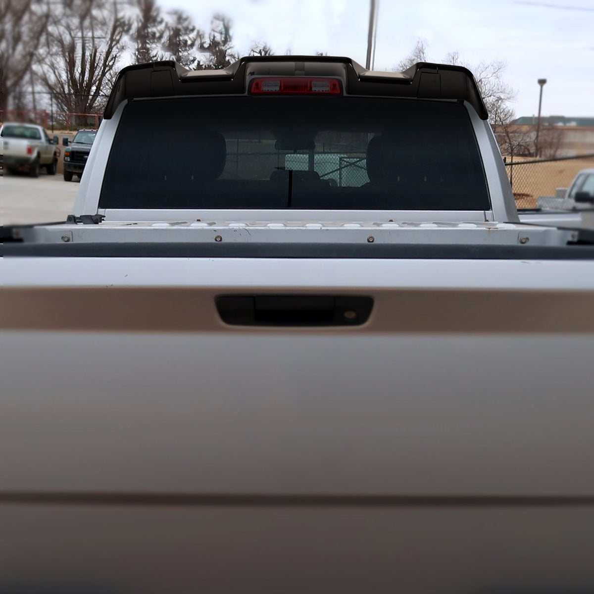 2013-2018 Dodge RAM 1500 Rear Roof Glossy Black Truck Spoiler Wing Kit