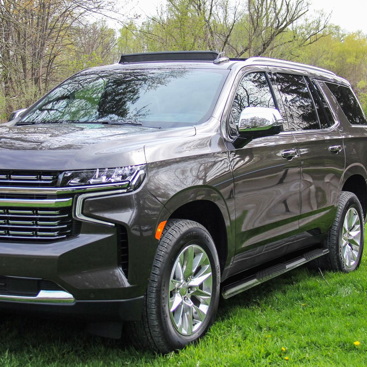 2021-2022 Chevrolet Tahoe/GMC Yukon Chrome 4" Oval Side Step Nerf Bars Running Boards