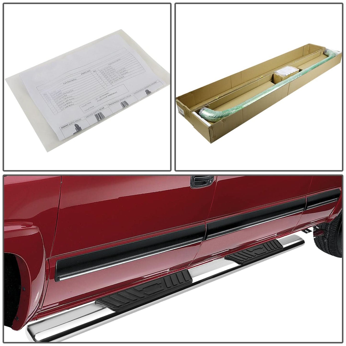 2009-2016 Dodge Ram 1500 2500 3500 5" Oval Nerf Bar Step Bar Silver