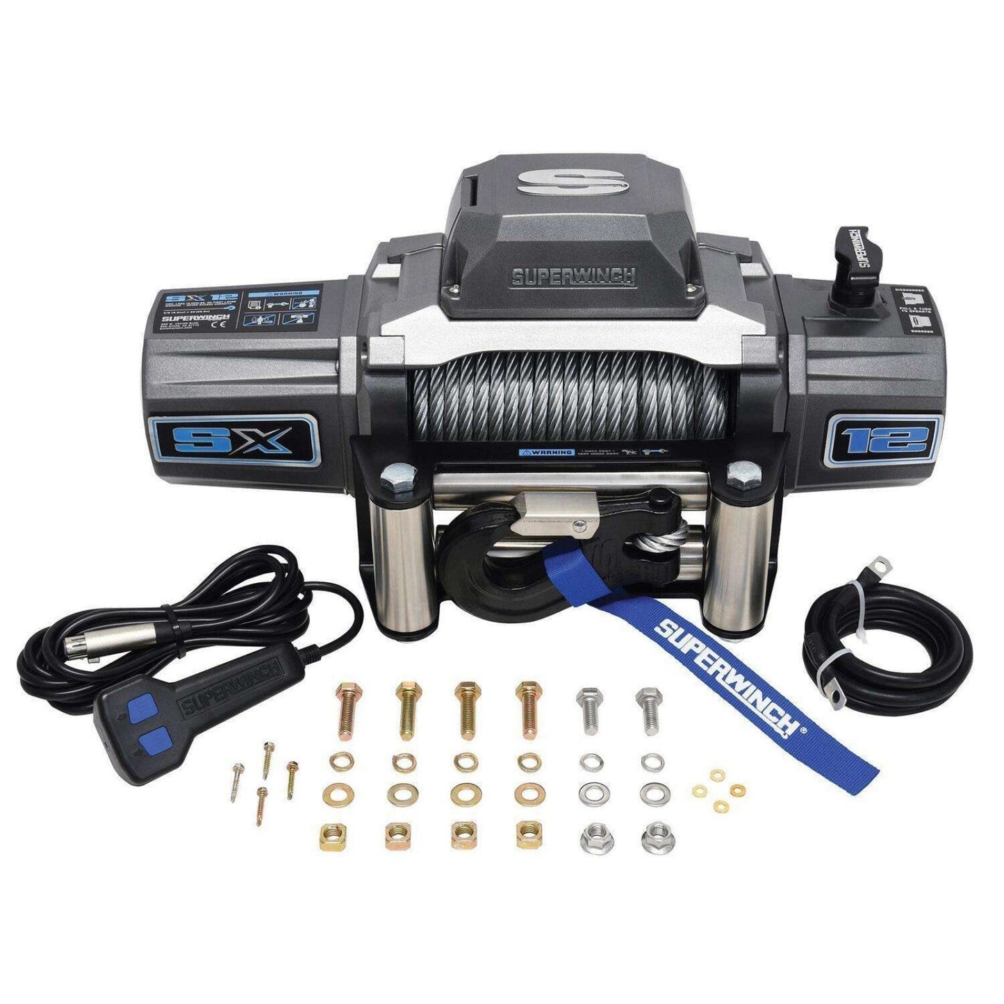 WINCH ELEC 12000LB STEEL CBL