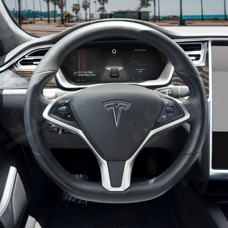 3M Satin Black Tesla Steering Wheel Wrap | Model S