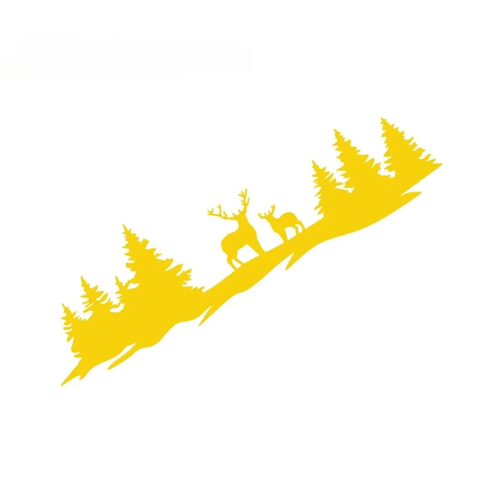 Hunting Deer & Trees Tailgate Decal | 4x4 Off-Road Vinyl Sticker for Pickup Trucks & SUVs