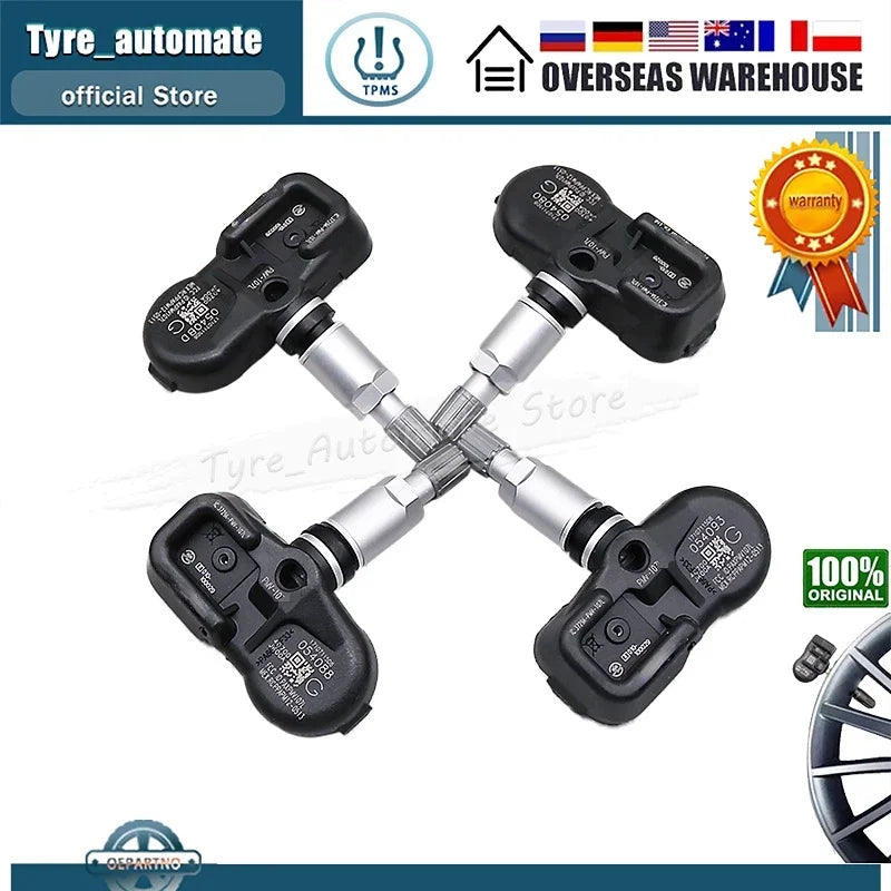 TPMS Tire Pressure Sensors Set of 4 for Lexus GS ES LS | 42607-50010 42607-50011