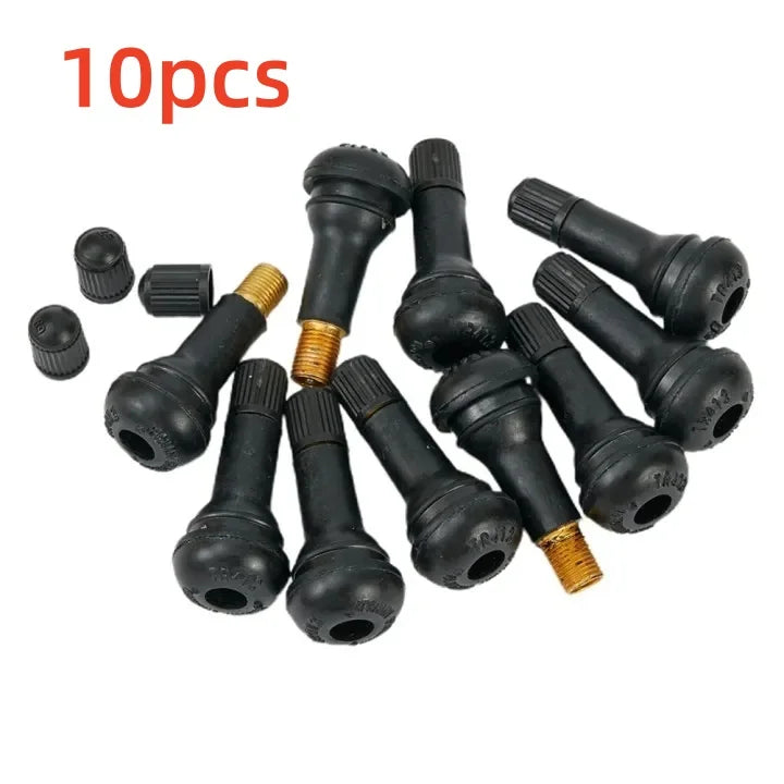TR413 Tire Air Nozzle Valve Stem Set | 10 or 25 Pack Rubber Snap-in Car Accessories