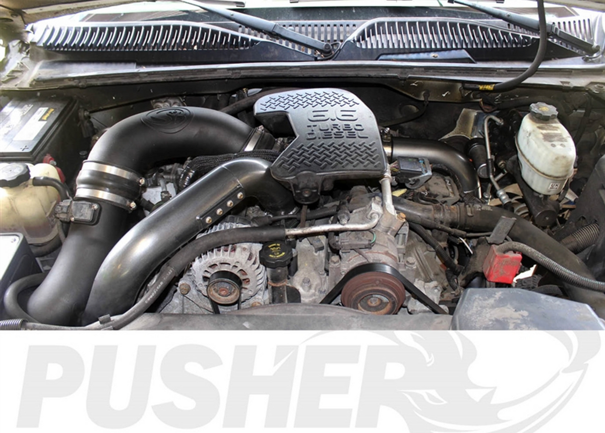 Pusher SuperMax Intake System and HD Driver-side Charge Tube for 2004.5-2005 Duramax LLY Trucks
