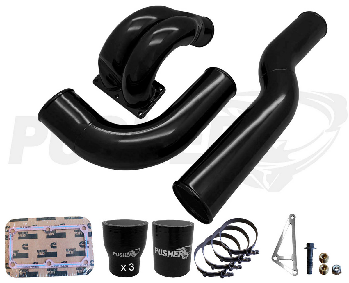 Pusher 3.5" MEGA Intake System with Passenger Side Intercooler Tube for 2010-2012 Dodge Cummins