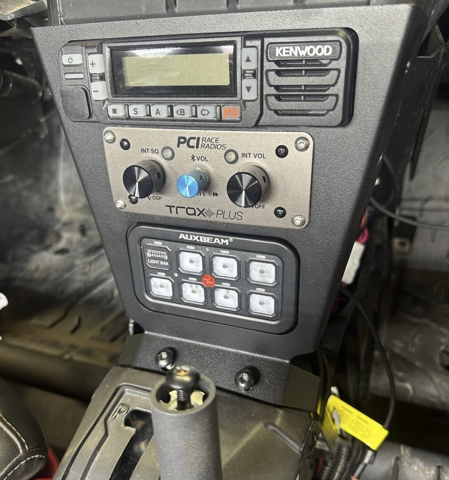 2017-2024 Can-Am X3 PCI Radios + Auxbeam 8-Gang Switch Panel Mount