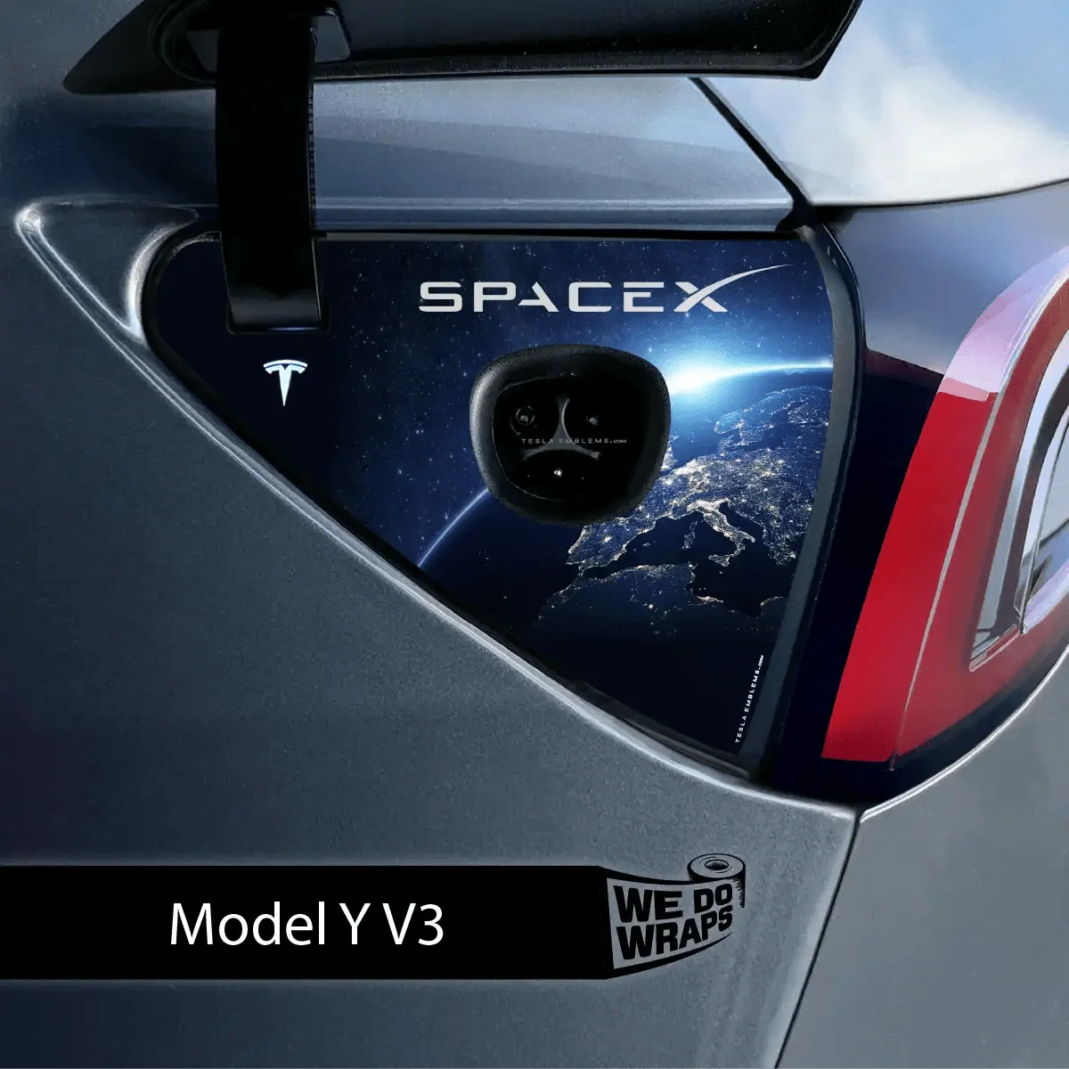 SpaceX Tesla Charge Port Wrap | Model Y