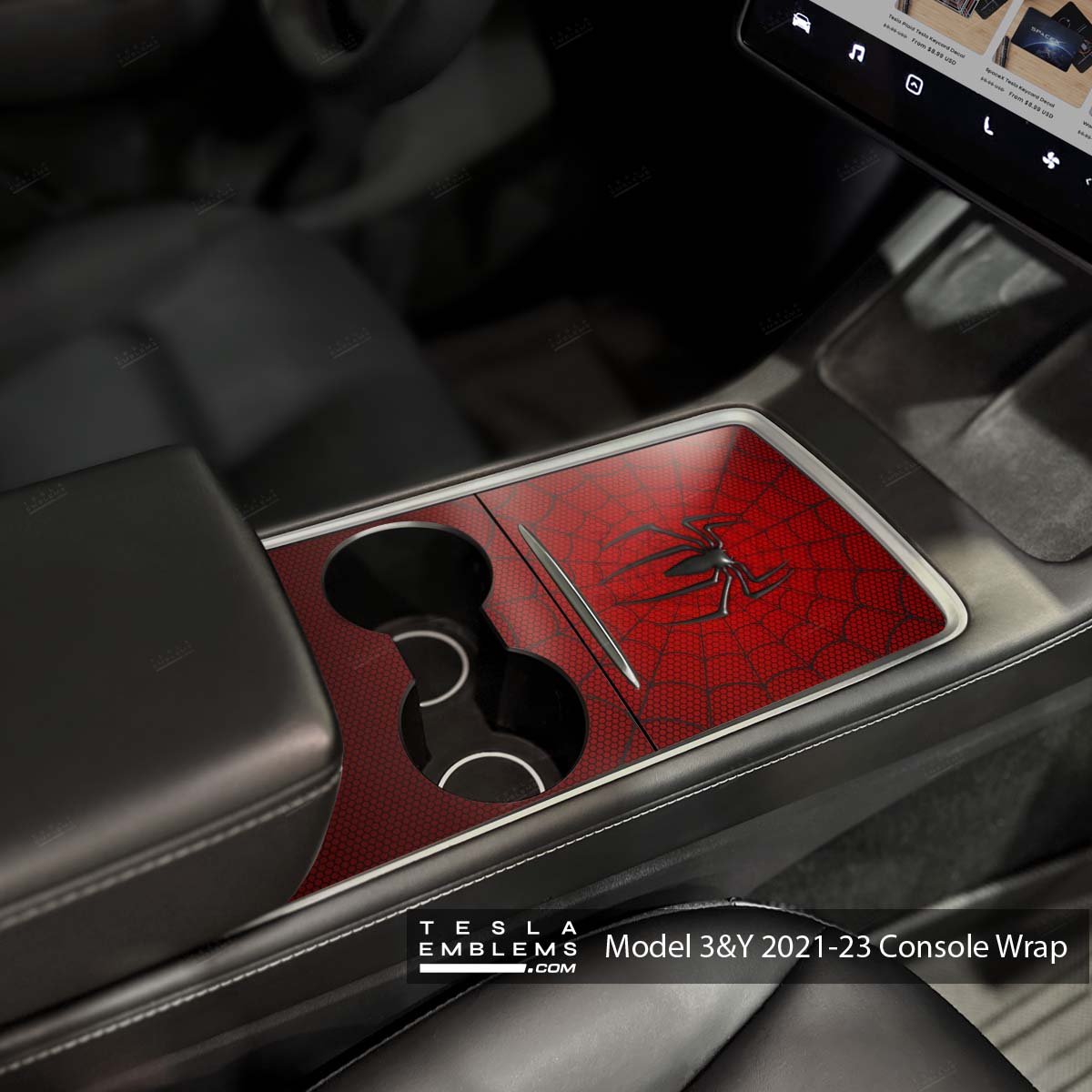 Spidey Senses | Tesla Center Console Wrap Kit | Model 3 '21-24