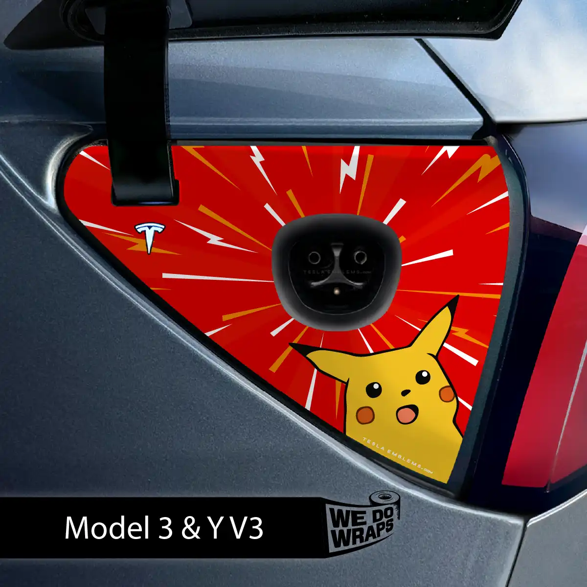 Shockachu Tesla Charge Port Wrap | Model Y