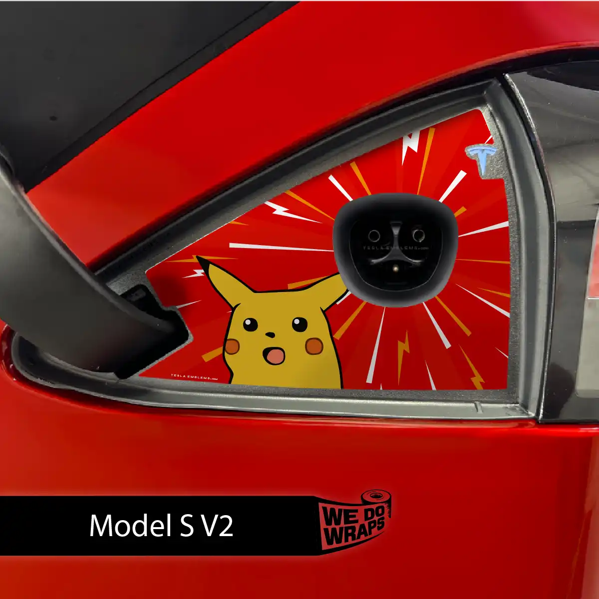 Shockachu Tesla Charge Port Wrap | Model S