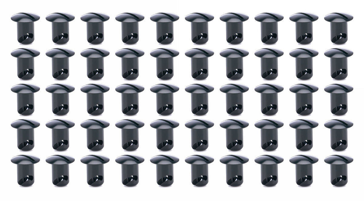 Oval Head Buttons .450 Long Black 50 Pack