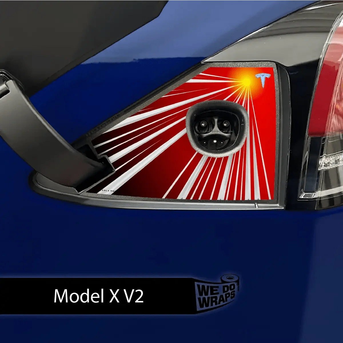 Launche Performance Mode Tesla Charge Port Wrap | Model X