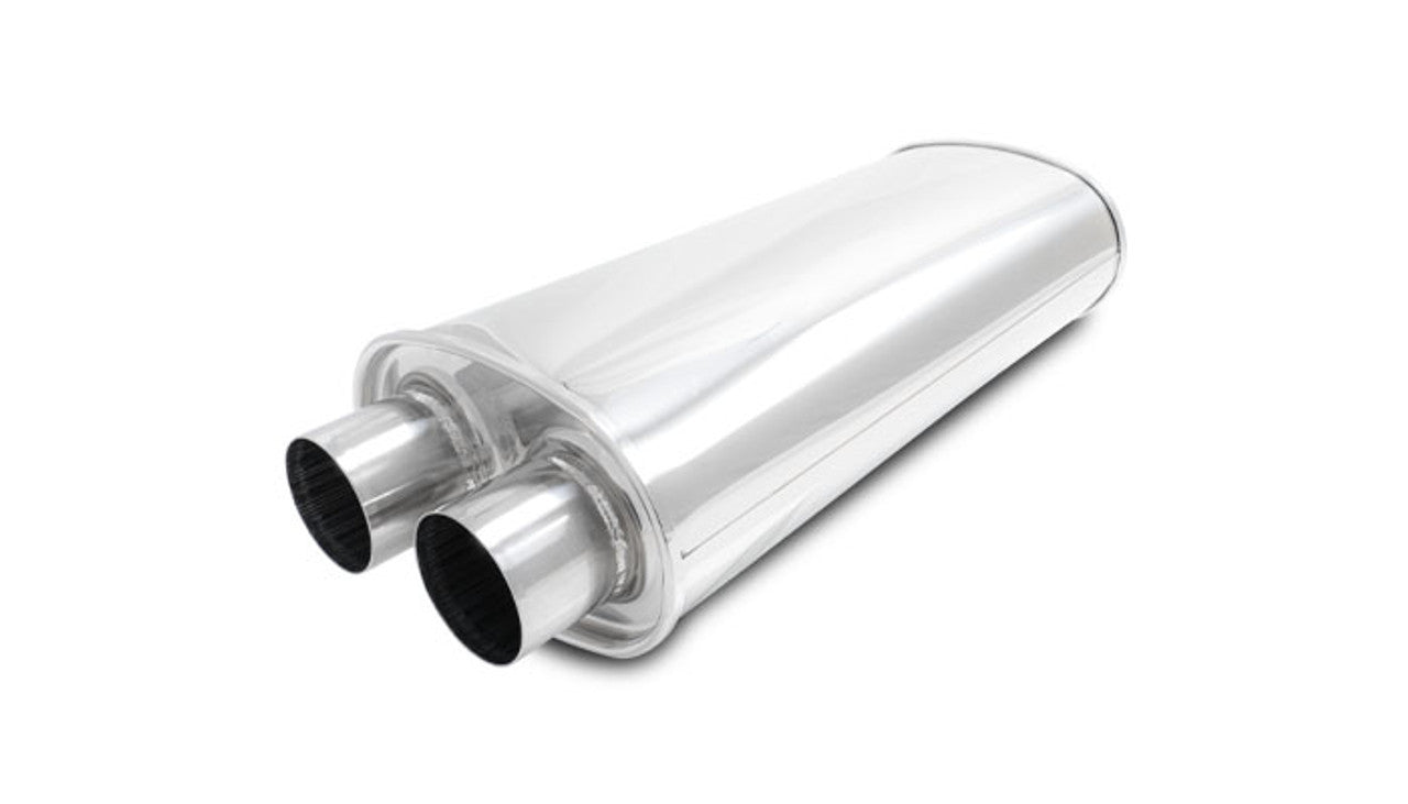 MUFFLER OVAL SS 2.5IN DUAL