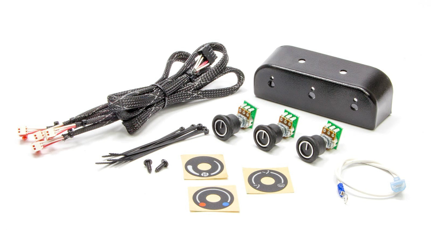 PANEL CLIMATE CTRL 3-KNOB BLK