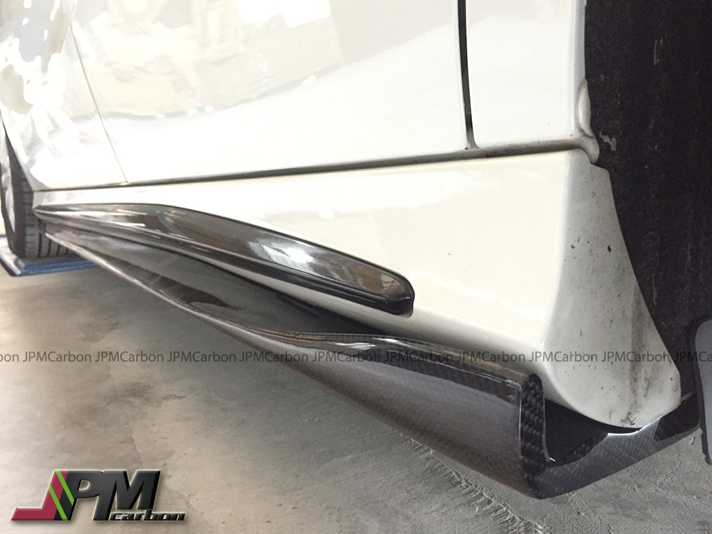 RZ Style Carbon Fiber Side Skirt Expansion Lips for FOR 2013-2018 Mercedes-Benz W117 CLA-Class with AMG Sport Package & CLA45 Only