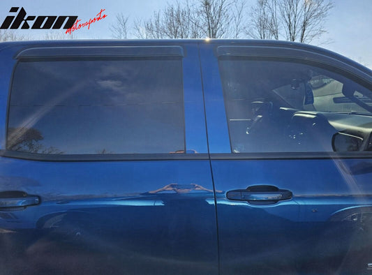 2014-2019 Chevrolet Silverado GMC Sierra Crew Cab Slim Window Visor