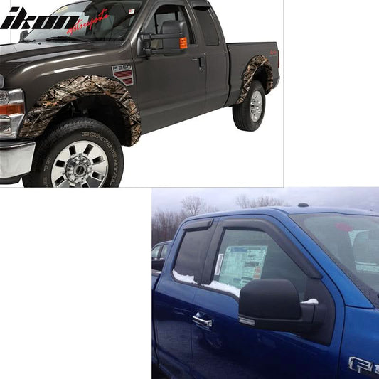 2015-2025 Ford F-Series Extended Cab Slim Style Window Visor Acrylic