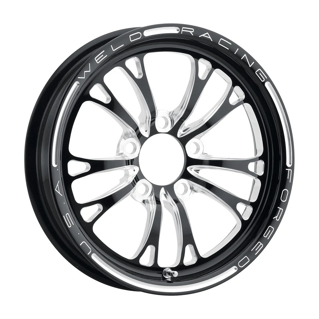 V-Series Frnt Drag Wheel Blk 15x3.5 5x4.75BC 1.75