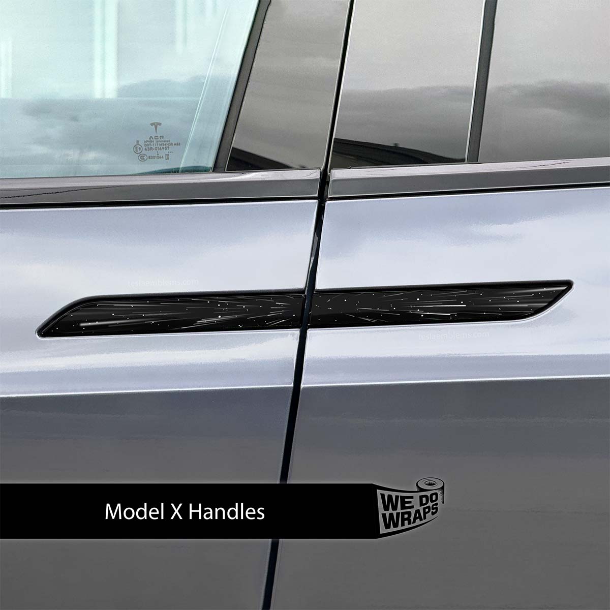 Warp Drive Tesla Door Handle Decals (4pcs)