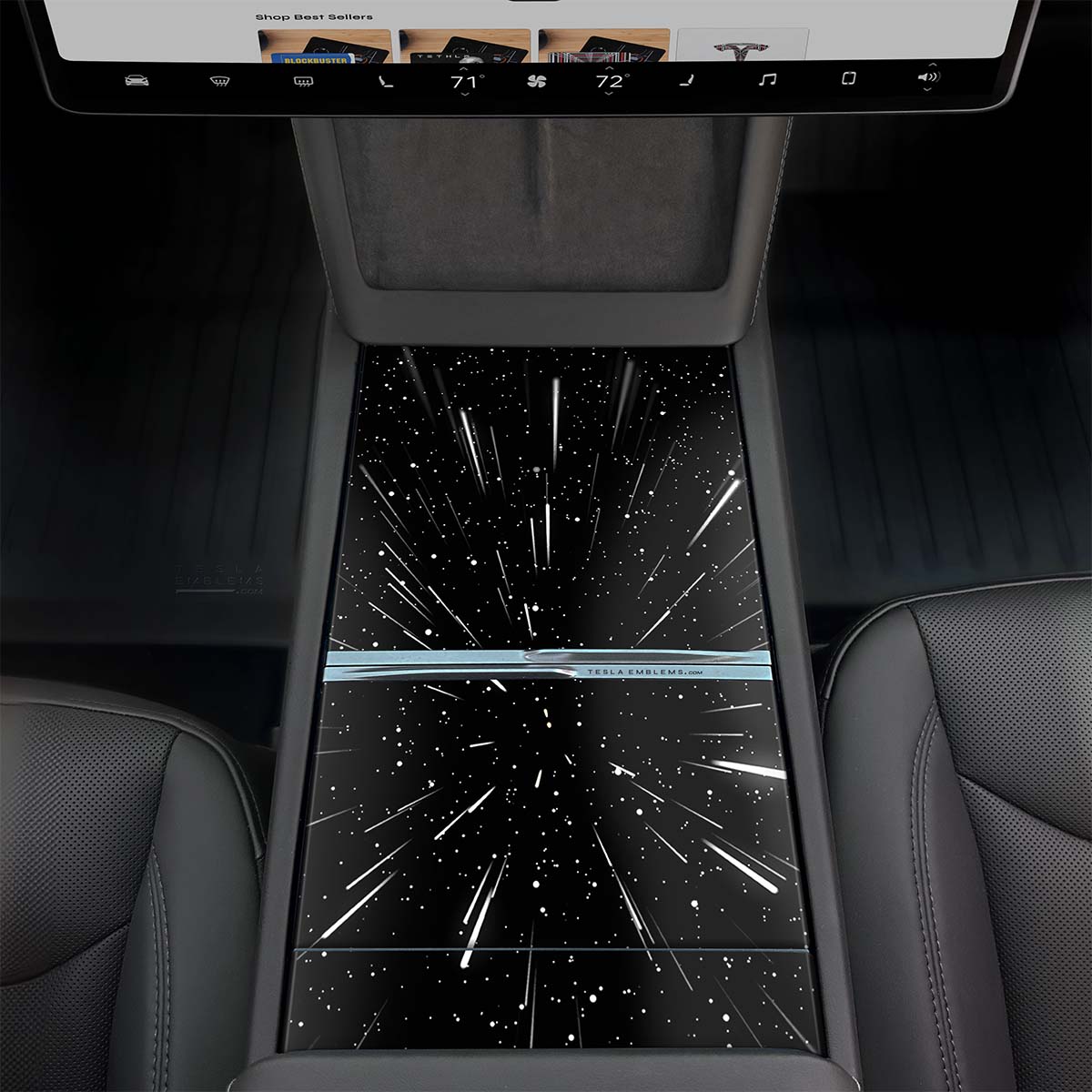Warp Drive | Tesla Center Console Wrap Kit | Model 3 '24-26 Refresh
