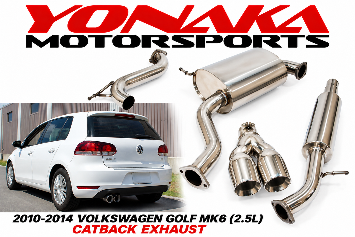 Yonaka 2010-2014 Volkswagen Golf MK6 Catback Exhaust (2.5L) - FREE SHIPPING