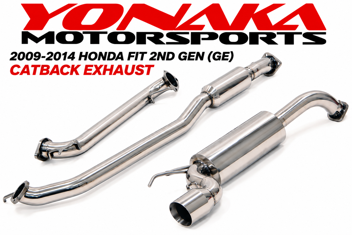 Yonaka 2009-2014 Honda Fit 2nd Gen (GE) Catback Exhaust - FREE SHIPPING