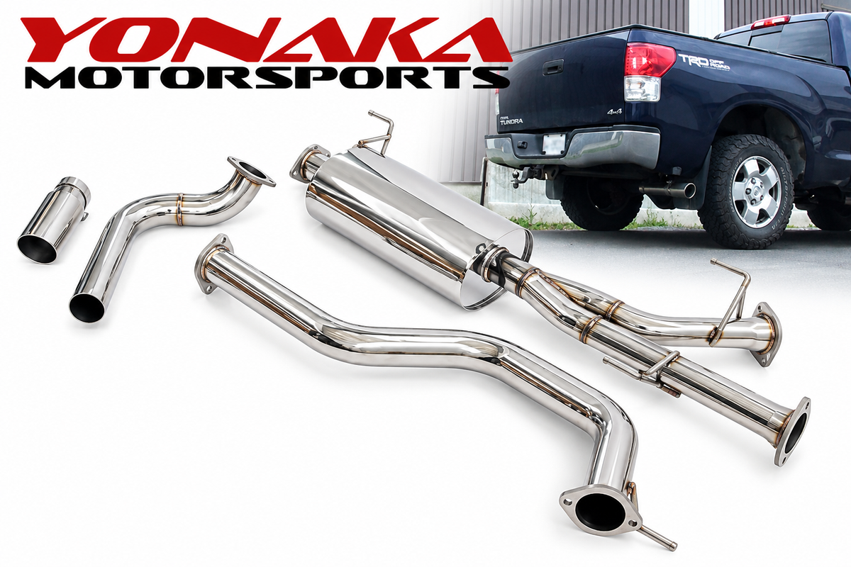 Yonaka 2007-2013 Toyota Tundra 3-Inch Catback Exhaust 5.7L (Shortbox) - FREE SHIPPING