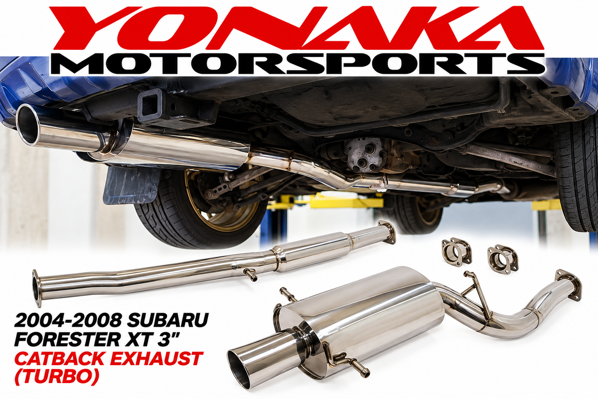 Yonaka 2004-2008 Subaru Forester XT 3" Catback Exhaust (Turbo) - FREE SHIPPING