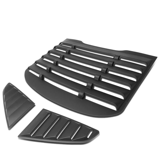 2015-2018 Ford Mustang Window Louver 3 Piece Kit - Black