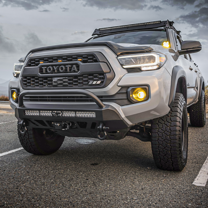 Cali Raised LED Cali Raised 16-23 Toyota Tacoma Stealth Bumper - Bull Bar / 32In Led Bar Combo CR3450