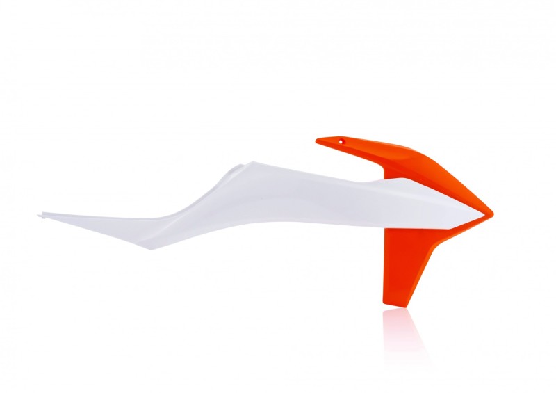 Acerbis 19-22 KTM 125-500 SX/SX-F/XC-F/XC/XCF-W/XC-W/EXC/EXC-F Radiator Shroud - 16 Orange/20 White 2726516813