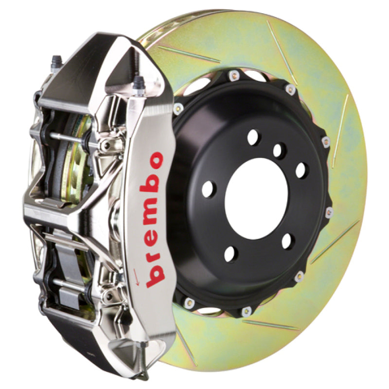 Brembo 12-16 98ster (PCCB Eqpt) Fr GTR BBK 6Pis Billet 380x32 2pc Rotor Slotted Type1-Nickel 1M2.9040AR