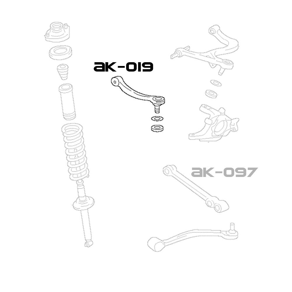 GODSPEED Mitsubishi Lancer Evolution X (CZ4A) 2008-15 Adjustable Rear Toe Arms With Spherical Bearings Ball Joints