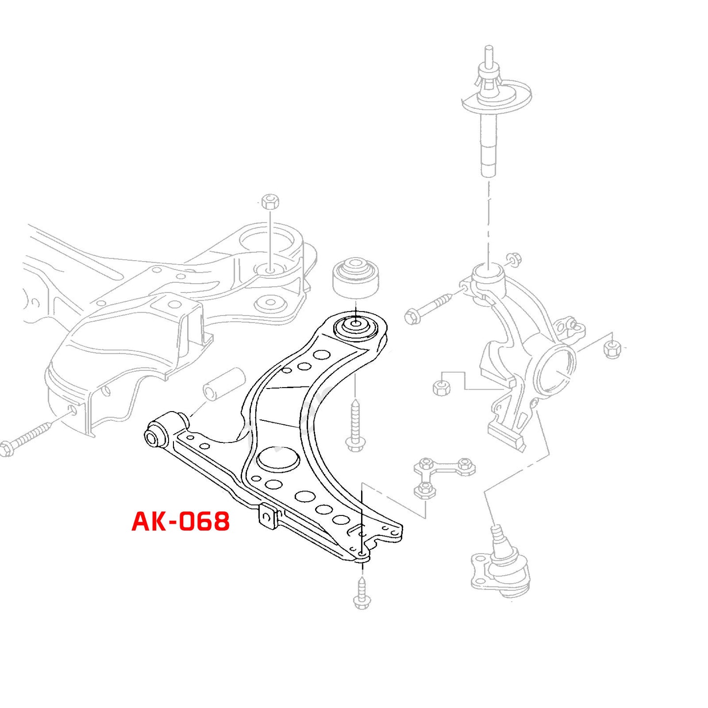 GODSPEED Volkswagen Golf (MK4) 1999.5-2005 Adjustable Front Lower Control Arms