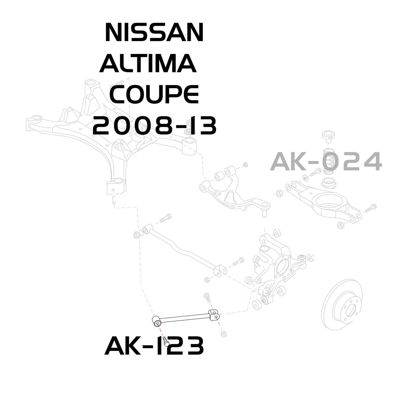 GODSPEED Nissan Altima FWD / AWD (L34) 2019-22 Adjustable Toe Rear Trailing Arms