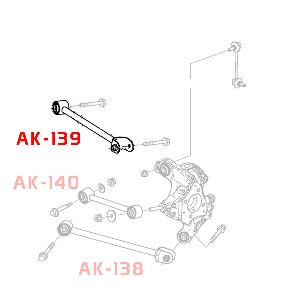 GODSPEED Acura TL (UA8/UA9) 2009-14 Adjustable Rear Camber Arms With Spherical Bearings