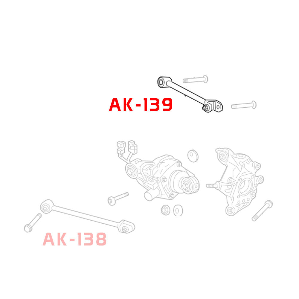 GODSPEED Acura TLX (UB1|UB2|UB3) 2015-20 Adjustable Rear Camber Arms With Spherical Bearings