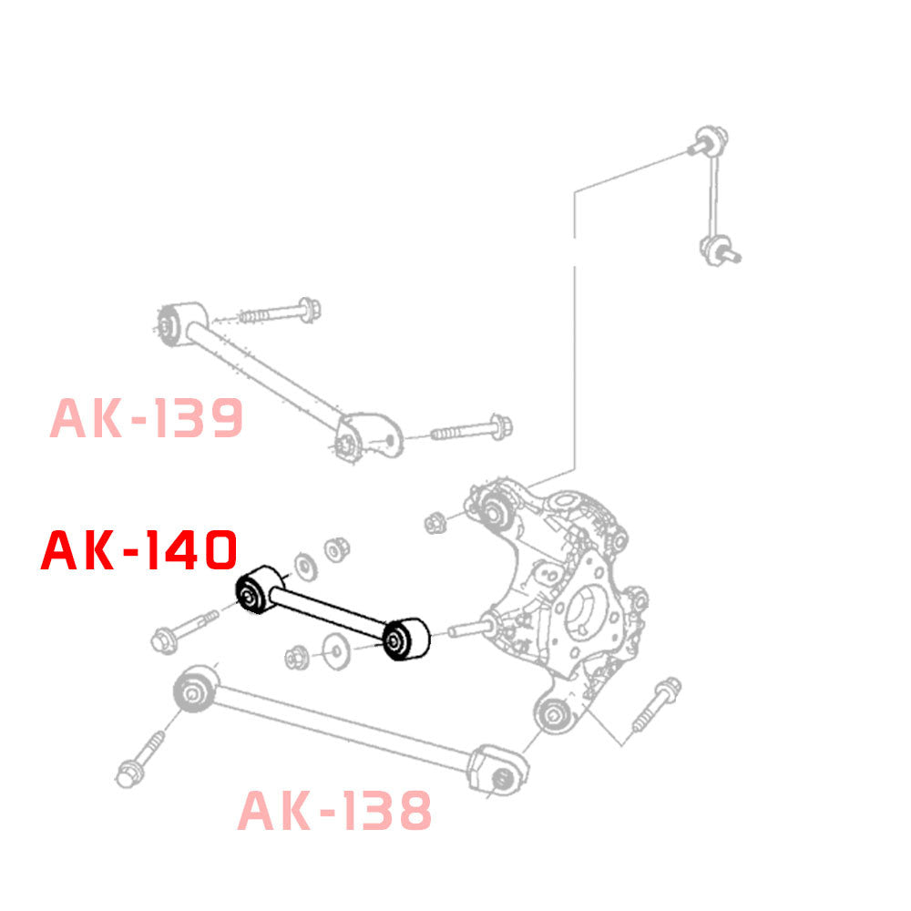 GODSPEED Acura TL (UA8/UA9) 2009-14 Adjustable Rear Lateral Toe Arms With Spherical Bearings