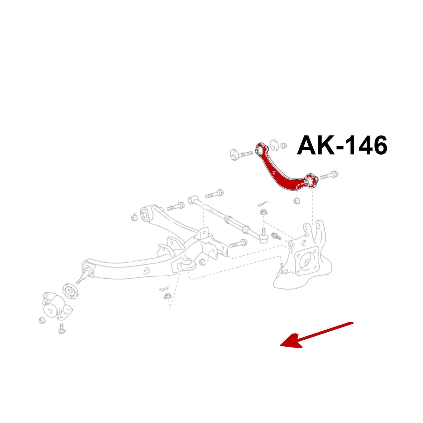 GODSPEED Scion tC (ANT10) 2005-2010 Adjustable Rear Camber Arms With Spherical Bearings